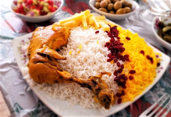 طرز تهیه مرغ زعفرانی