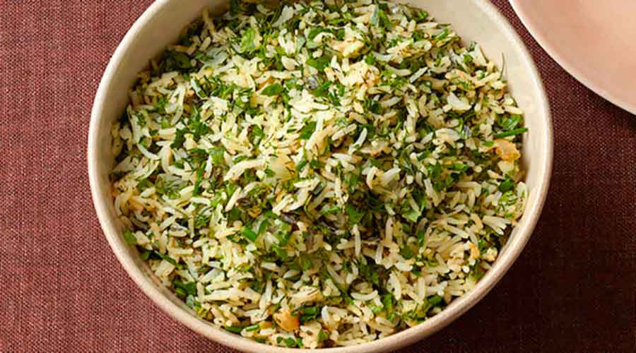 طرز تهیه گشنیز پلو