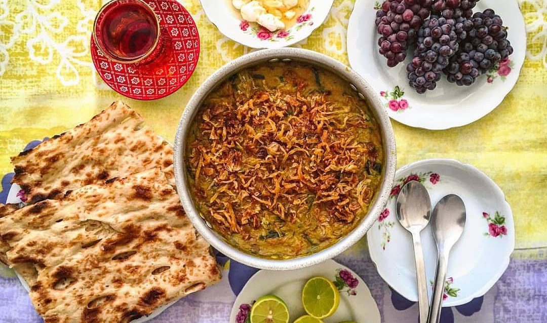 طرز تهیه آش شله قلمکار