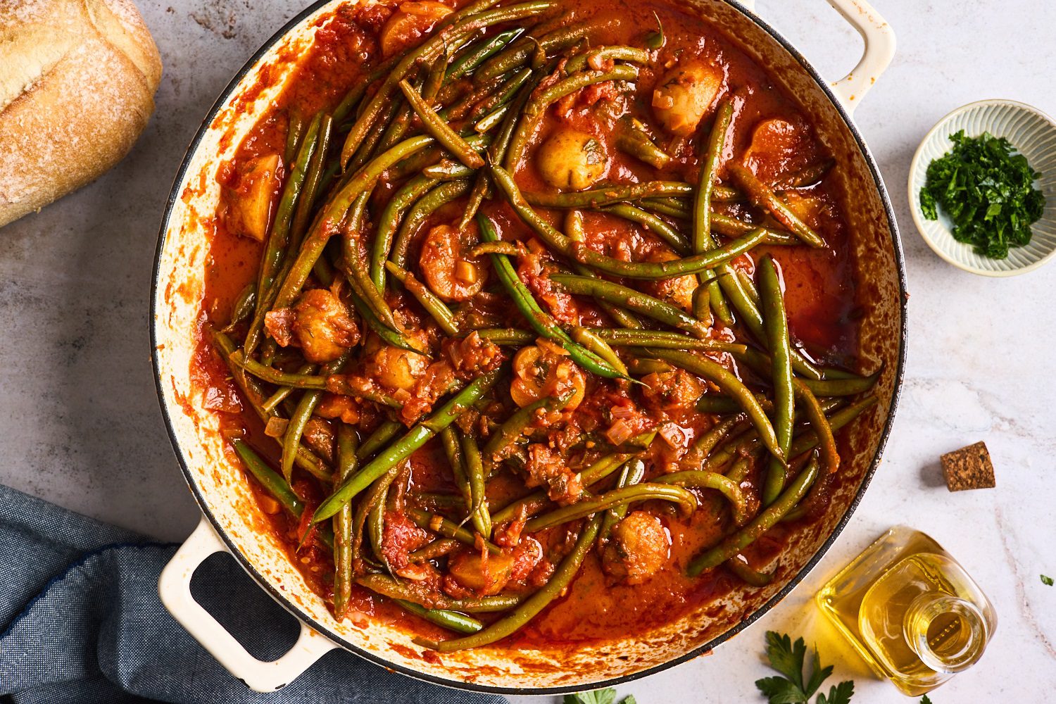 طرز تهیه خورش لوبیا سبز