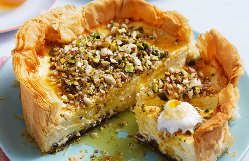 طرز تهیه چیز کیک باقلوا