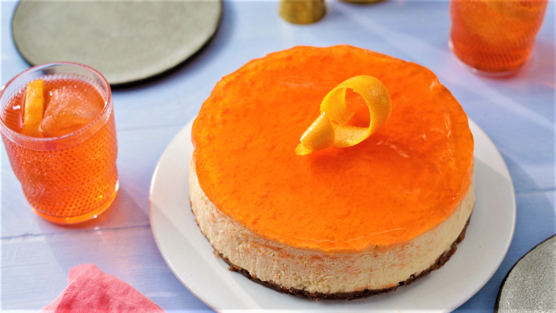 طرز تهیه چیز کیک پرتقالی