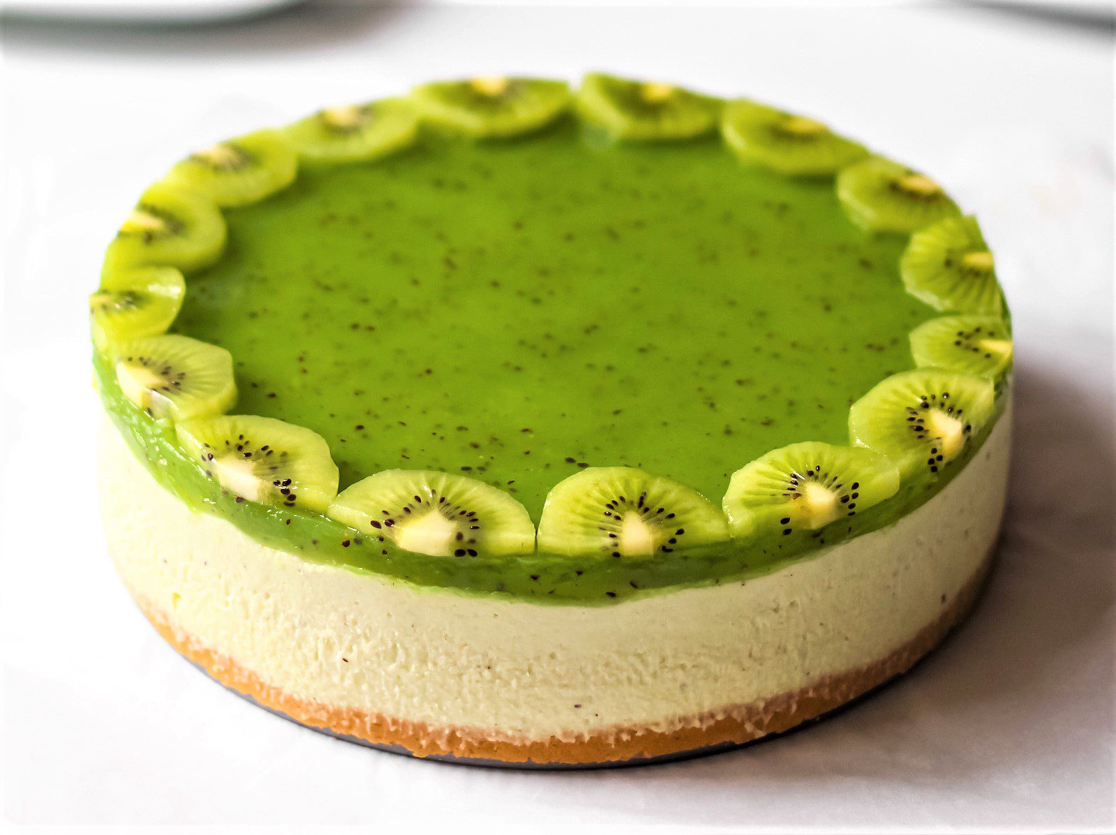 طرز تهیه چیز کیک کیوی