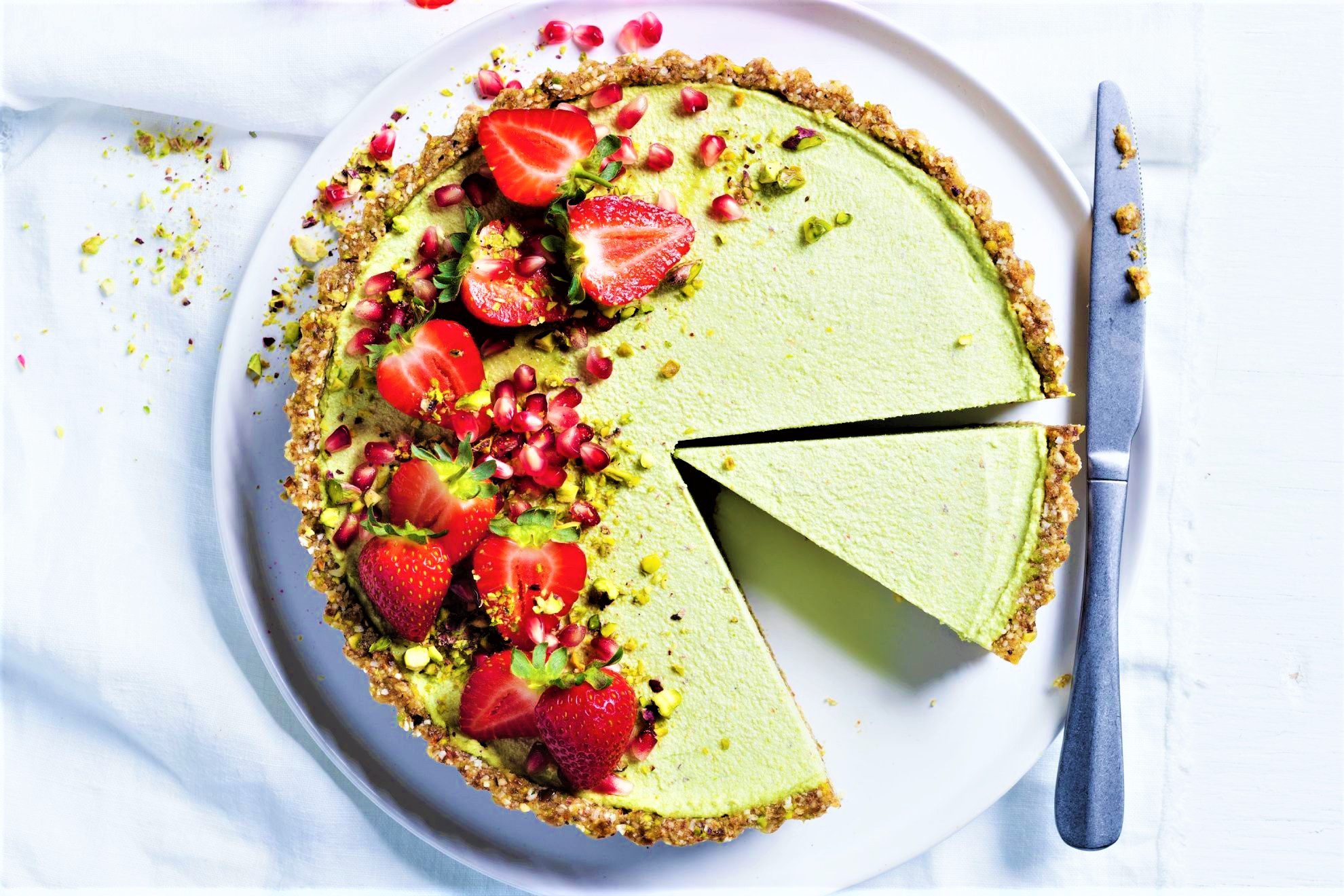 طرز تهیه چیز کیک پسته