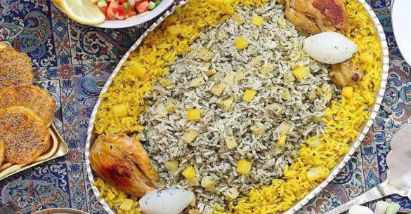 طرز تهیه سیب پلو کرمانشاهی