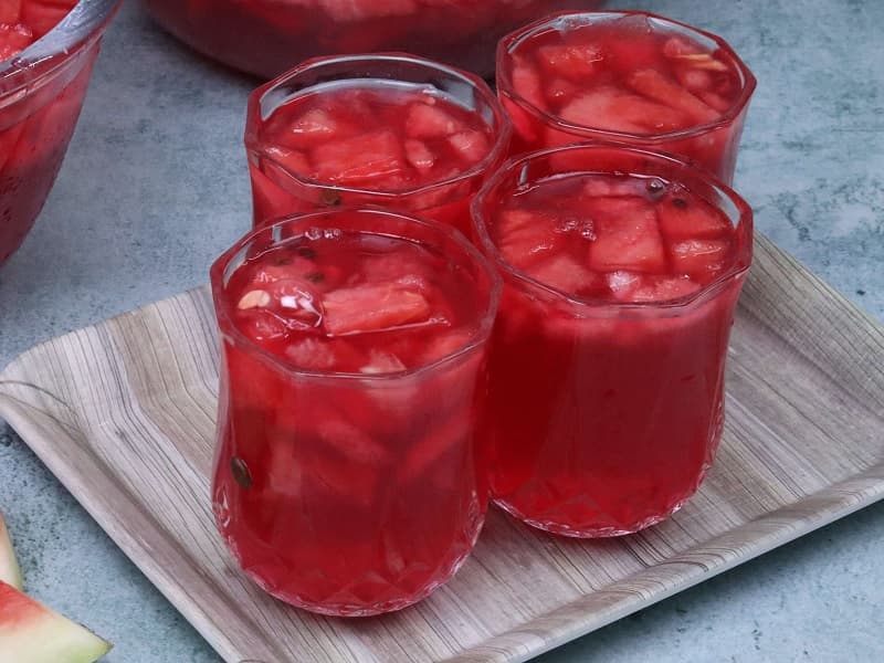 طرز تهیه شربت و کمپوت هندوانه