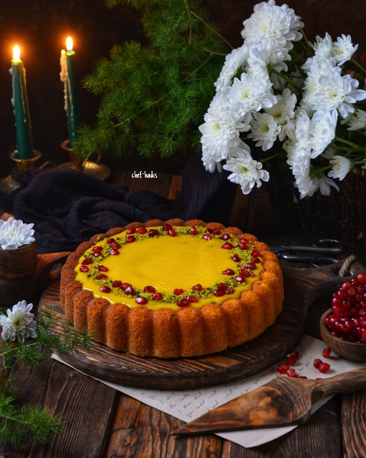 طرز تهیه کیک زعفرانی کرمدار