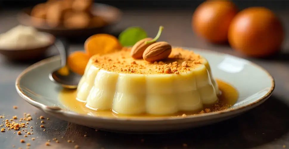 طرز تهیه پودینگ بادام