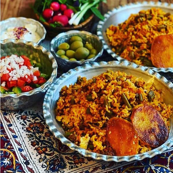 طرز تهیه لوبیا پلو با قلقلی مرغ