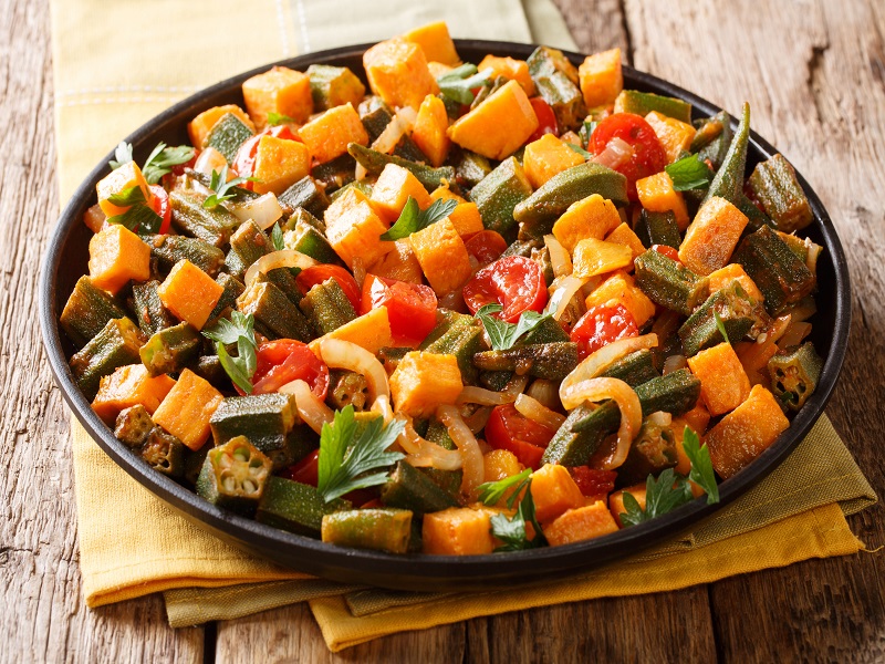 طرز تهیه خوراک بامیه