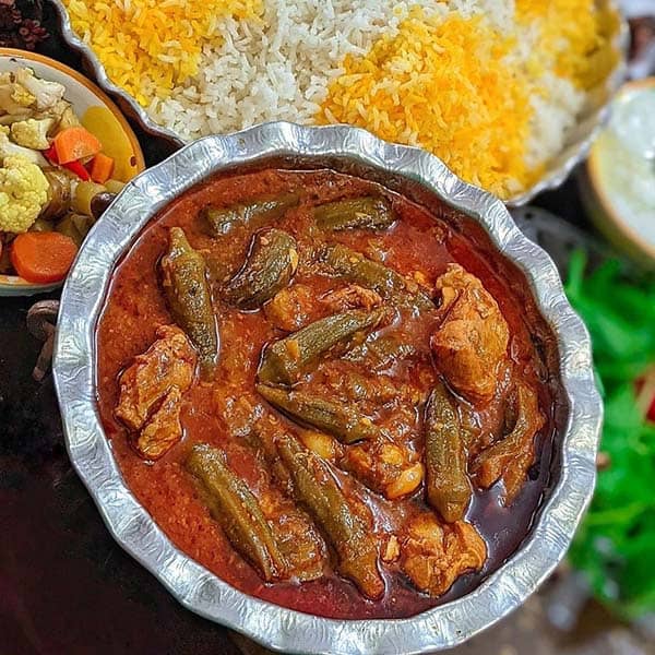طرز تهیه خوراک بامیه